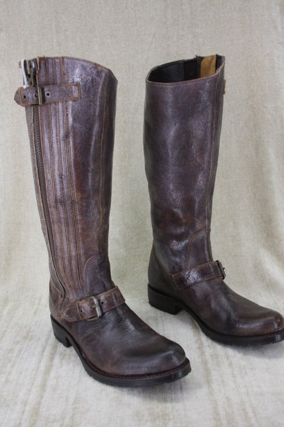 s Sendra 8822 Distressed Tall Boots Brown Leather 7.5 $590 