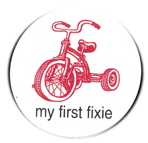 MY FIRST FIXIE bike sticker bicycle fixed gear tricycle  