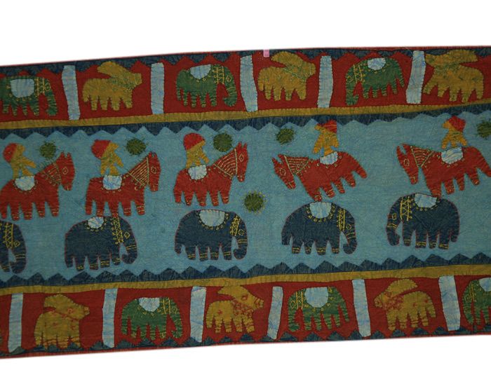 Elephant Vintage Patch Throw Wall Hanging Decor 152x53  