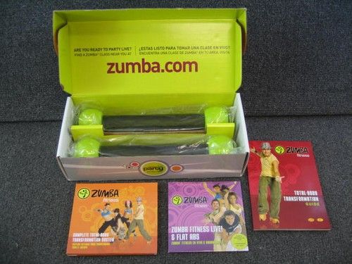 ZUMBA FITNESS Total Body Transformation System 4 DVD Set + Toning 